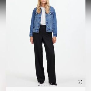 Madewell Pull On Straight Pants in Drapey Twill